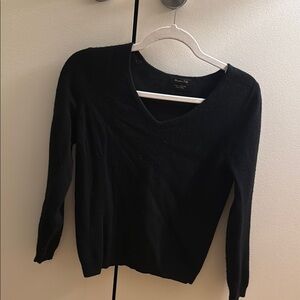 Massimo Dutto Cashmere Black V-Neck Sweater